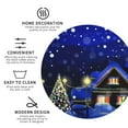 thumbnail image 4 of Fuzoiu Christmas Night Print Leather Coasters Set,Drink Coasters Set of 6,for Tabletop Protection, Durable PVC Coasters,Home Décor and Housewarming Gift,Round Shape, 4 of 7