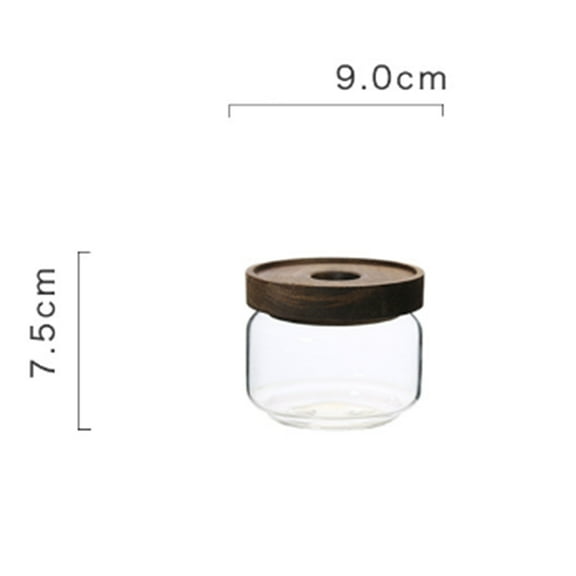 WHAMVOX  350 ML Pantry Storage Glass Canisters Jar with Lid Canning Miss