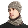 thumbnail image 5 of Apuakthei - Conjunto de gorro y bufanda de invierno para hombre y mujer, gorro de punto cálido, gorro de invierno con forro grueso, calentador de cuello para hombre y mujer, 5 of 5