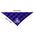 thumbnail image 2 of Pet Bandana, Halloween Purple Black Buffalo Plaid Haunted House Pattern, 1 Pack Washable Triangle Dog Cat Scarf, for Halloween Costume Party Pet Photo Prop Daily Wear Holiday Decoration, 2 of 6