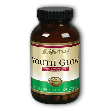Youth Glow Anti Aging Formula w Acetyl L Carnitine & Alpha Lipoic Acid LifeTime 120 (Best Acetyl L Carnitine)