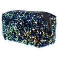 thumbnail image 4 of 1 bolsa de almacenamiento cuadrada con lentejuelas para mujer, neceser portátil de viaje para cosméticos, 4 of 5