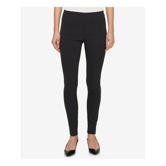 TOMMY HILFIGER Womens Black Printed Skinny Casual Pants 16