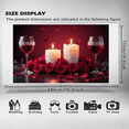 thumbnail image 3 of Romantic Candlelight Roses Backdrop Event Decor Photography Celebration Love Wedding Anniversary Dinner Background Red Wine Display Banner, 3 of 5