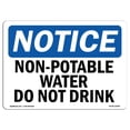 thumbnail image 1 of SignMission OS-NS-D-710-L-15094 Signe d'Avertissement OSHA - Eau Non Potable Pas pour Boire Signe, 1 of 1