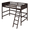 Espresso, variant on Tcbosik Twin Size Loft Bed with Ladder, Wood Bed Frame with Full Length Guardrail, Easy Assembly, White