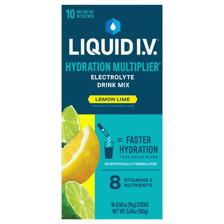 Liquid I.V. Zero Sugar, Lemon Lime Flavor Hydration Multiplier