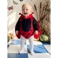 thumbnail image 4 of Cjfdfy Newborn Baby Boy Girl Halloween Insect Costume LadyBug Bee Long Sleeve Hooded Stripes Dots Romper With Wings Infant Cute Halloween Animal Costume Fall Winter Outfit, 4 of 9
