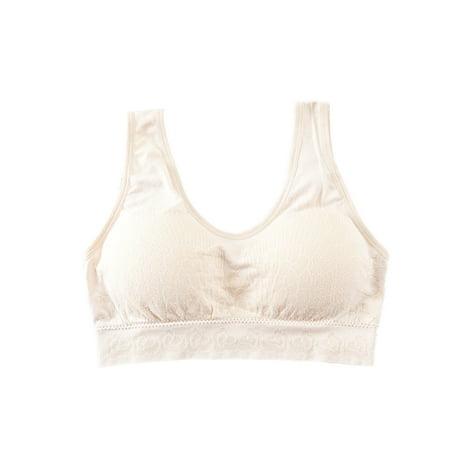

adviicd Womens Sports Bras Women s Comfort Revolution Full-Coverage Wireless Bra Wirefree T-Shirt Bra Beige One Size