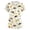 Beige, variant on Scrub Shirts for Women Cartoon Animal Theme Print Cute Style Short Sleeve V Neck Nursing Uniform Tops