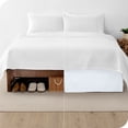 thumbnail image 3 of Bare Home  Pleated Bed Skirt - 15-Inch Tailored Drop Easy Fit Cool White Full XL, 3 of 5