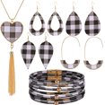 thumbnail image 1 of 1PCS Collier Pendentif Mode Femme 4 Ensembles Boucles d'Oreilles et 1 PCS Bracelet, 1 of 8