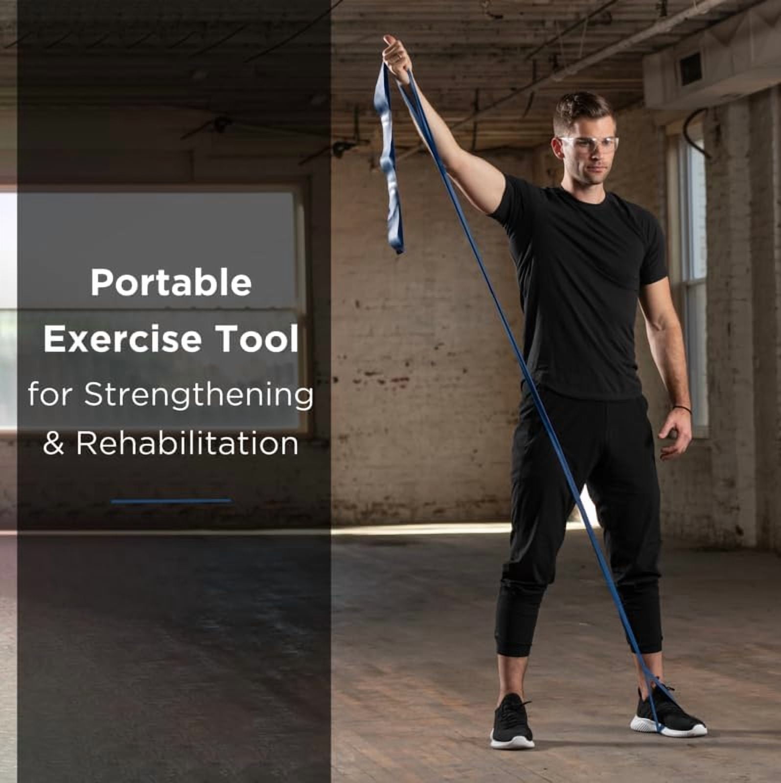 THERABAND CLX Resistance Band with Loops, 25 Yard Band, Blue, Extra Heavy, Non-Latex, Elastic Band for Exercise, Mobility & Rehab, Stretching, Home Workouts, Color-Coded for Easy Resistance Levels
