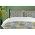 thumbnail image 4 of Ambesonne Antique Oriental Duvet Cover Sets, Vibrant Azulejo, 2-King, Violet Blue Amber, 4 of 7