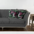 thumbnail image 7 of Ambesonne Leopard Throw Pillow Cover 2 Pack, Abstract Jungle Wild Cat, 20", Emerald Magenta and Black, 7 of 7