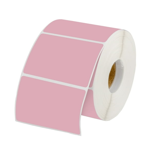 Muka 800 PCS 1.5" x 2.25" Light Pink Thermal Labels Color Thermal Label for Barcodes, Address, Consignment, Compatible with Thermal Label Printer