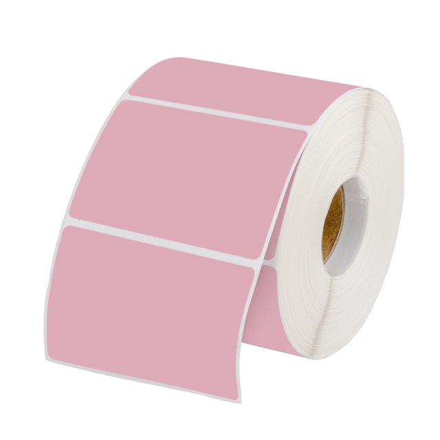 Muka 800 PCS 1.5" x 2.25" Light Pink Thermal Labels Color Label for Barcodes, Address, Consignment, Compatible with Thermal Label Printer