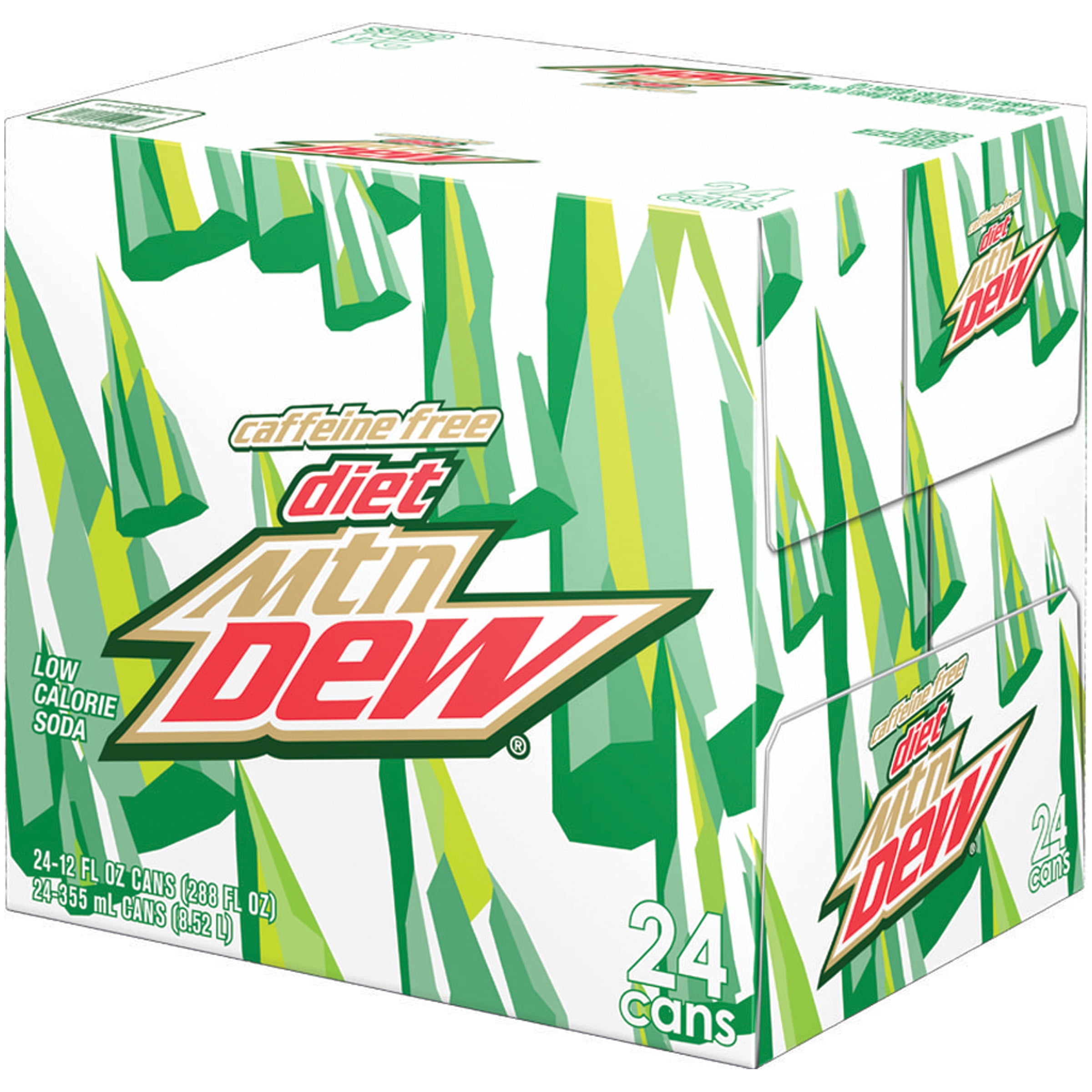 Caffeine Free Diet Mountain Dew Soda 24 12 Fl Oz Cans Walmart Com Walmart Com