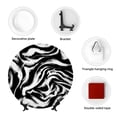 thumbnail image 4 of Zufioo Leopard And Zebra 2 Print Bone China Decorative Plate, Ceramic Dinner Plate with Stand Ceramic Decoration Homewares-7in, 4 of 6