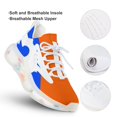 thumbnail image 3 of Blue And Orange Walking Shoes for Men Woman Lightweight Tennis Fashion Elastic Sports Shoes Cushion Basketball Shoes, 3 of 7