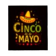 thumbnail image 2 of Durable Soft & Warm Flannel Blanket - Cozy Festive Design with Colorful ' Cinco de Mayo ' Text Perfect for Sofa & Travel, 2 of 5