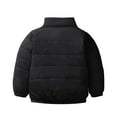 thumbnail image 4 of SGFCWSX Padded Jacket Toddler Girls Hoodless Puffer Coat with Pockets Casual Jackets Black Size 3 Years, 4 of 8