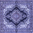 thumbnail image 1 of Ahgly Company Machine Washable Indoor Square Medallion Blue Traditional Area Rugs, 5' Square, 1 of 4