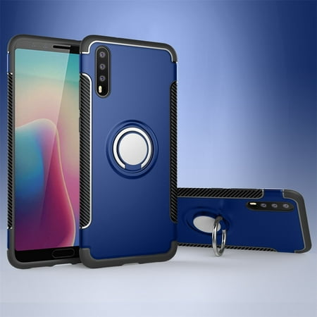 For Huawei P20 Magnetic 360 Degree Rotation Ring Armor Protective Case Back Cover Case