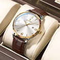 thumbnail image 3 of Poedagar mens fashion calendar watch top brand simple luminous waterproof business luxury leather men's wristwatch Reloj Hombre, 3 of 10