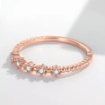 thumbnail image 5 of EOEMY 3mm Rose Gold/Silver 5-Stone Cz Tail Band Women'S 925 Silver Wedding Ring Sz 4-9, 5 of 6