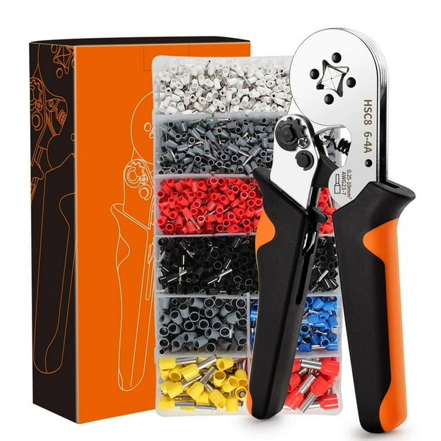 HSC8 6-4A cold end crimping pliers 1200PCS crimping pliers set