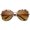 Creme-Tortoise-Gold / Amber, variant on sunglassLA - Glam Bow-Tie Metal Temple Gradient Tinted Lens Oversize Sunglasses - 65mm