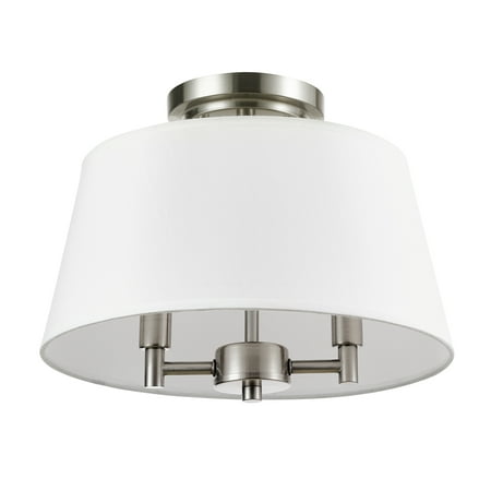 

Better Homes & Gardens 2-Light Flush Mount Satin Nickel with Bulbs