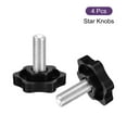 thumbnail image 3 of Uxcell 4Pack Clamping Screw Knob, M8 x 20mm Hex Shaped Star Knob for Umbrella Base Mechanical Furniture, 32mm Dia, 3 of 6