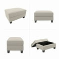 thumbnail image 5 of Bush Furniture Stockton Storage Ottoman in Cream Herringbone, 5 of 11