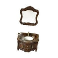 thumbnail image 3 of Gabinete de lavabo para casa de muñecas Strade Fareast Limited 2 piezas mini clásico marrón, 3 of 8
