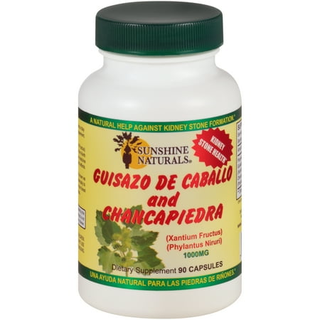 - Sunshine Naturals Guisazo de Caballo and Chancapiedra Extract Dietary Supplement, 90 Capsules