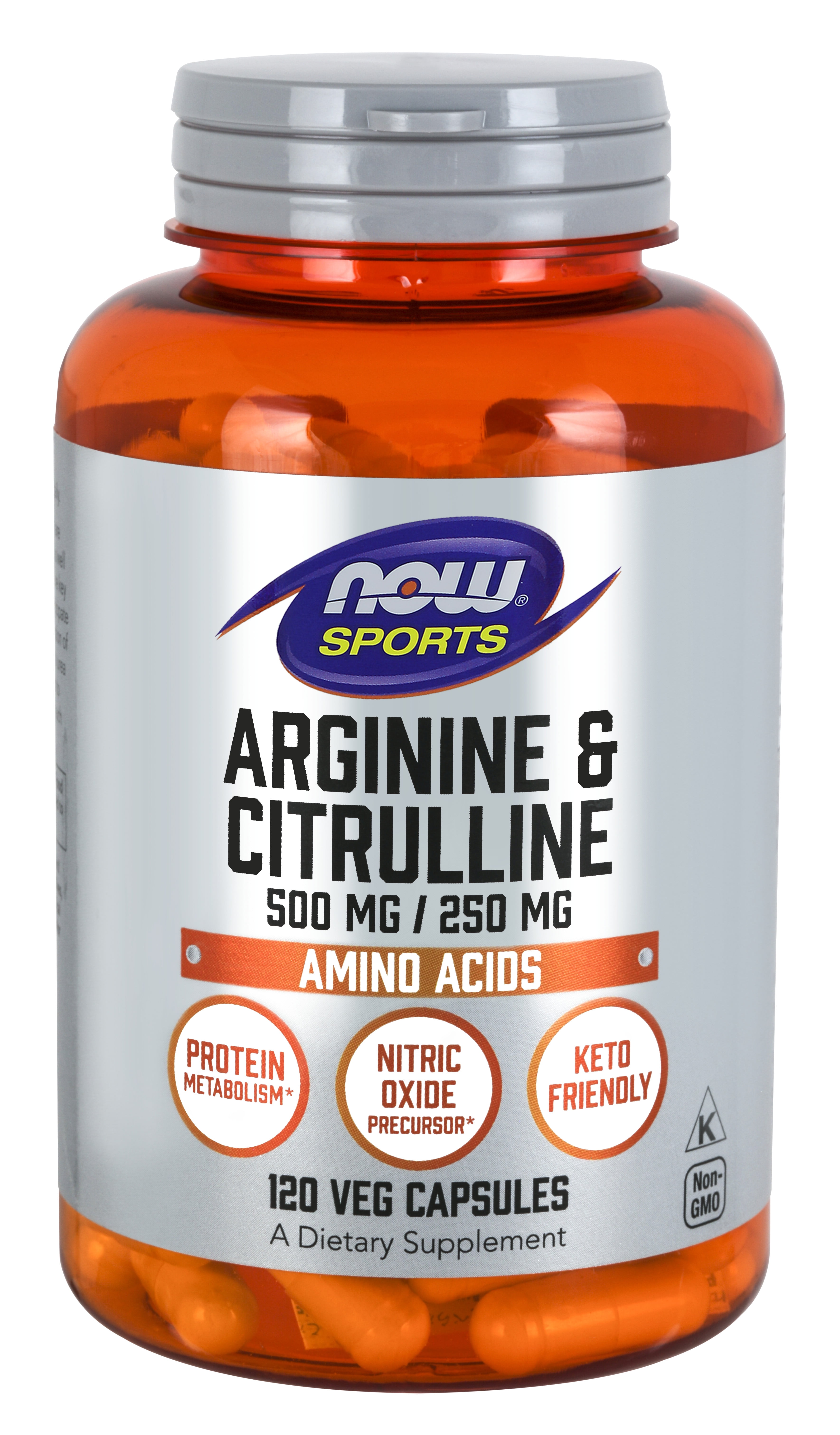 NOW Sports Nutrition, Arginine & Citrulline 500 Mg/ 250 Mg, Amino Acids ...