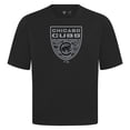 thumbnail image 2 of Men's Levelwear  Black Chicago Cubs Oversized Luxe Signature Knit Buckler T-Shirt, 2 of 3