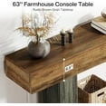 thumbnail image 4 of Tribesigns 63" Console Table, Farmhouse 2-Tier Entryway Table with U-Shaped Base, 4 of 8