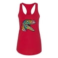 thumbnail image 3 of Dean Russo Raptor Animal Lover Ladies Racerback Tank Top, Red, Large, 3 of 6