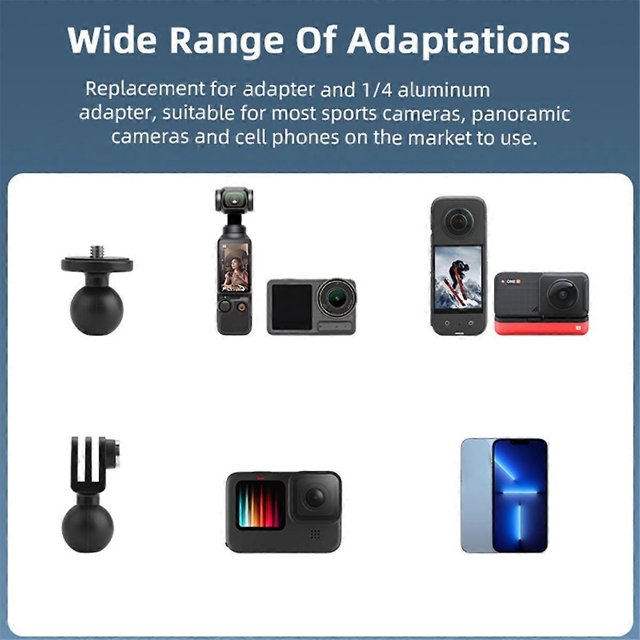 Motorcycle Clip Handle Holder Base for 3 Action Camera Gimbal Accessories
