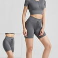 thumbnail image 7 of REALiKUN Women's Biker Shorts with Hidden Scrunch, High Waisted Butt Lifting Gym Workout Yoga Running Shorts Gray L, 7 of 7