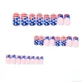 thumbnail image 5 of 4th of July Press on Nails Short Square Fake Nails Independence Day False Nails Press ons with American Flag Designs Acrylic Nails Full Cover Glue on Nail Stick on Nails for Women Manicure 24Pcs, 5 of 7