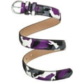 thumbnail image 2 of Falari Women Genuine Leather Belt Fashion Dress Belt With Single Prong Buckle Purple Camouflage S, 2 of 3