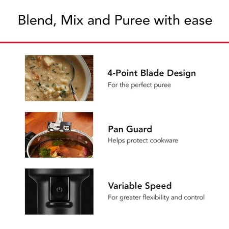 KitchenAid - Cordless Variable Speed Hand Blender with Chopper and Whisk attachment - KHBBV83 - White