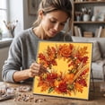 thumbnail image 7 of Fall Pumpkin Wreath Pearl Diamond Painting DIY Kit Thanksgiving Harvest Rose Maple Leaf Crystal Bead Art Set for Adults Teens Beginner-Friendly Autumn Home Wall Decor Holiday Gift, 7 of 7