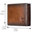 thumbnail image 6 of Mens Leather RFID Bifold Wallet, Genuine Leather 11 Card Slots Wallet Credit Card Holder, 6 of 8