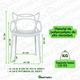 thumbnail image 3 of Silla Master Cat Color Blanco 4pz, 3 of 9