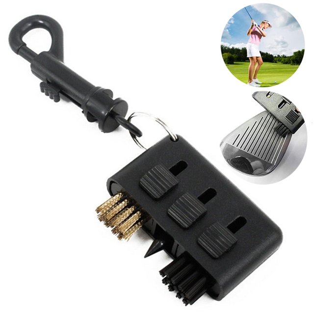 Golfs Club Brush 3 In 1 Golfs Club Brush Golfs Clean Tool Flexible Portable With Key Chain Golfs Club Cleaner ANGGREK Otros Deportes